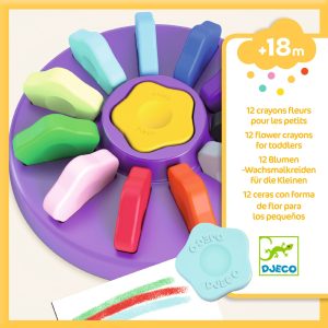Djeco – 12 crayons Fleurs