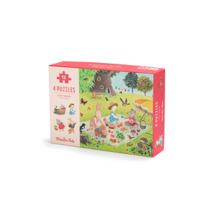 Moulin Roty – 4 mini puzzles Les saisons 12 pièces