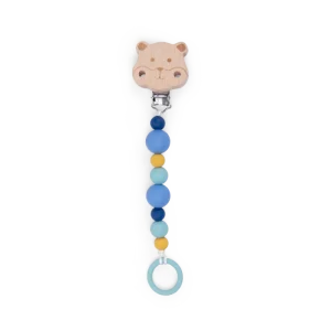 Moulin Roty – Attache-tétine bois et silicone hamster