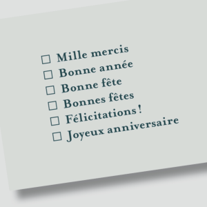 Carte à cocher mille mercis