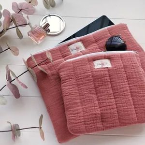 Wonder A – Grande Pochette matelassée Terracotta