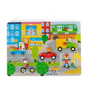 Moulin Roty – Puzzle sonore ville en bois
