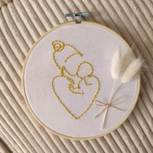 Wonder A – Cercle brodé Maman Bébé