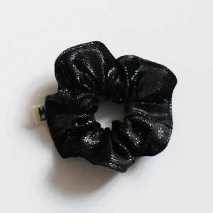 Chouchou Velours ras noir pailleté