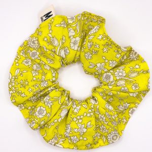Chouchou liberty jaune fluo