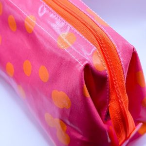 Trousse ouverture géante – Points oranges