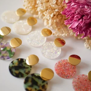 Boucles Pia – Paillettes Blanches