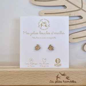 Boucles d’oreilles bois – Hirondelles