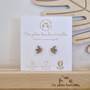 Boucles d’oreilles paillettes – Hirondelles