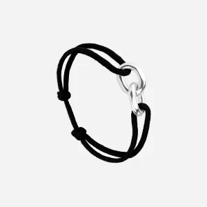 Bracelet Union maillons argent – Noir