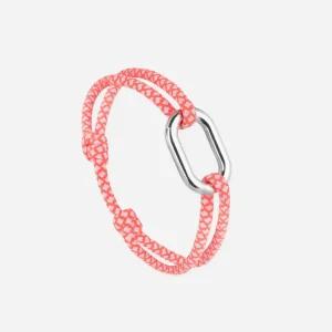 Bracelet maillon argent – Orange et Blanc