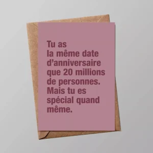 Carte Tu as la même date d’anniversaire