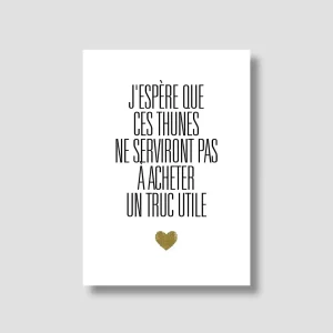 Carte “Mariage” : Thunes !