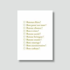 Carte à cocher Fêtes