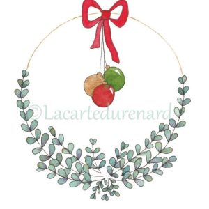 Carte Boules de Noël