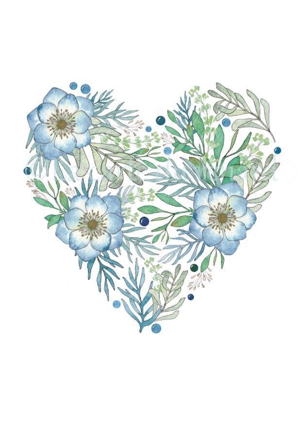 Carte Coeur mer