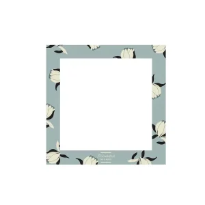 Bloc-note carré Nénuphar bleu