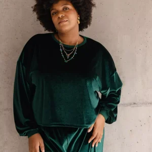 Sweat Velours – Vert Foncé