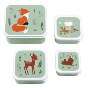 A Little Lovely Company – Boîte à collation – Amis de la forêt vert