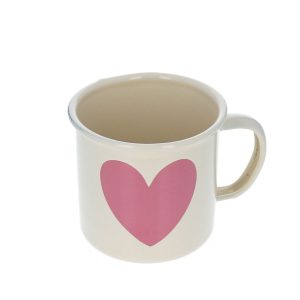 Le Petit Souk – Petit mug émaillé cœur rose