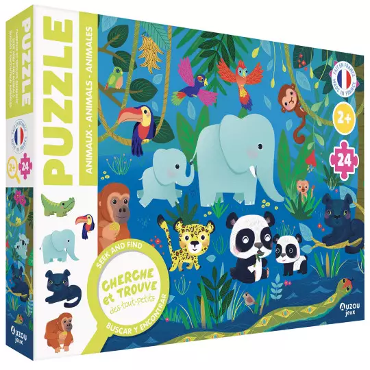Auzou – Puzzle cherche et trouve – Les animaux