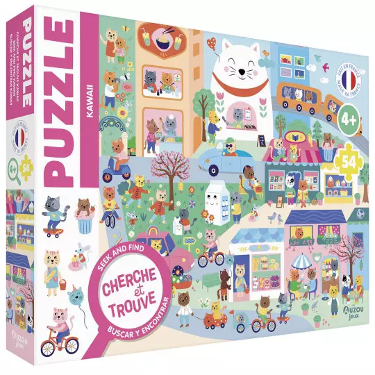 Auzou – Puzzle cherche et trouve – Kawaii